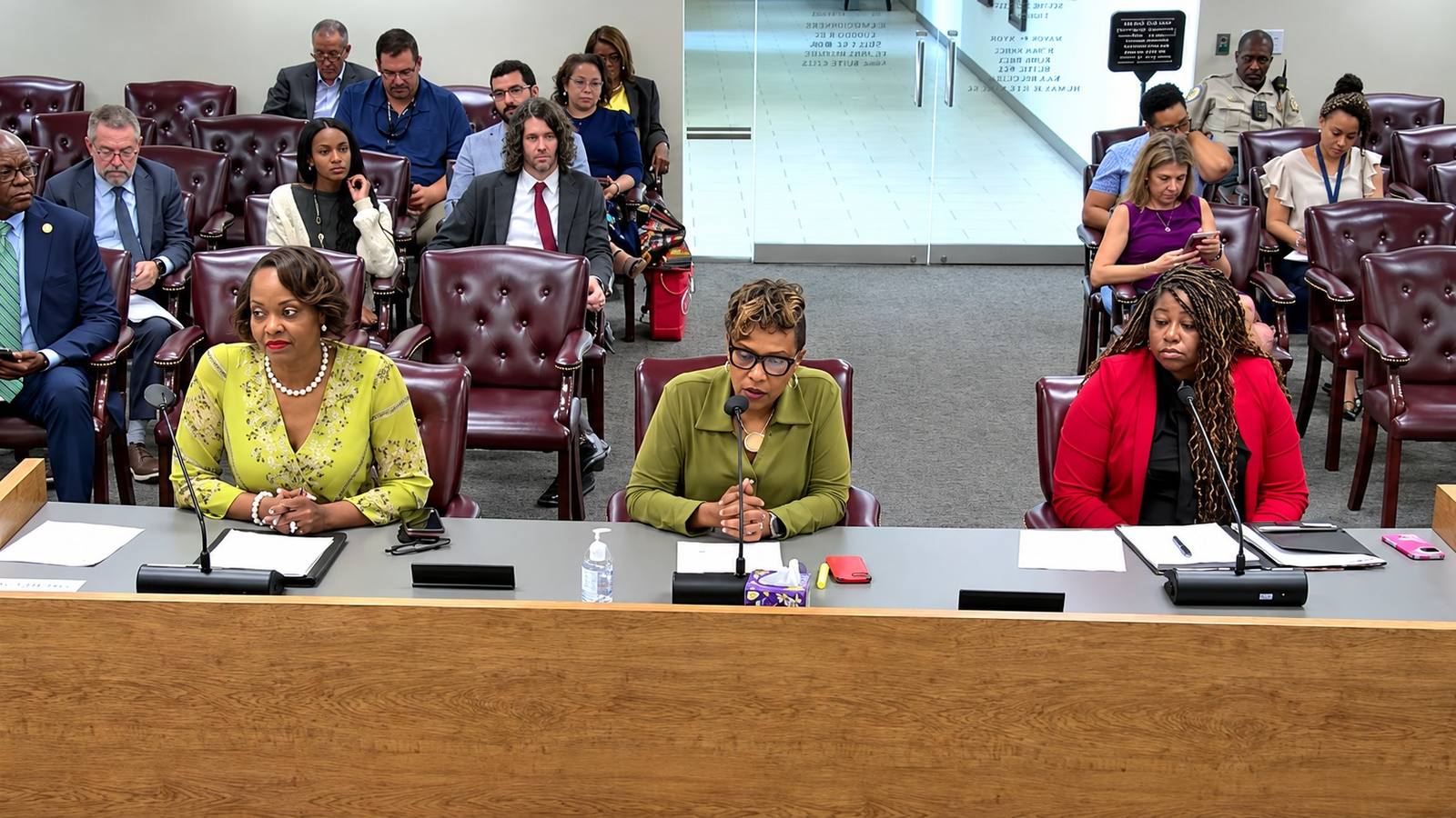 Shelby County Clerk LaSonya Hall addresses commissioners during the September 9, 2026 committee meeting.
