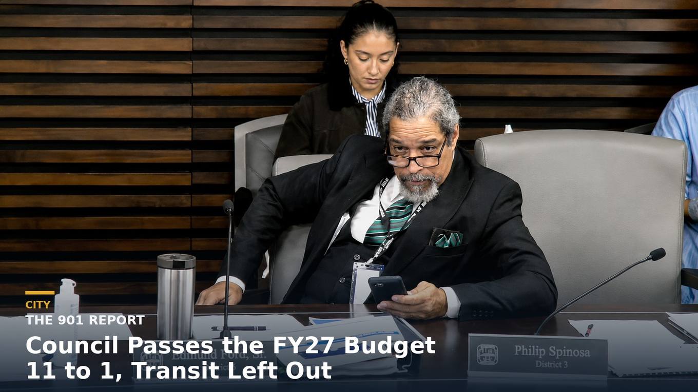 The Memphis City Hall council chamber during the FY2027 budget vote
