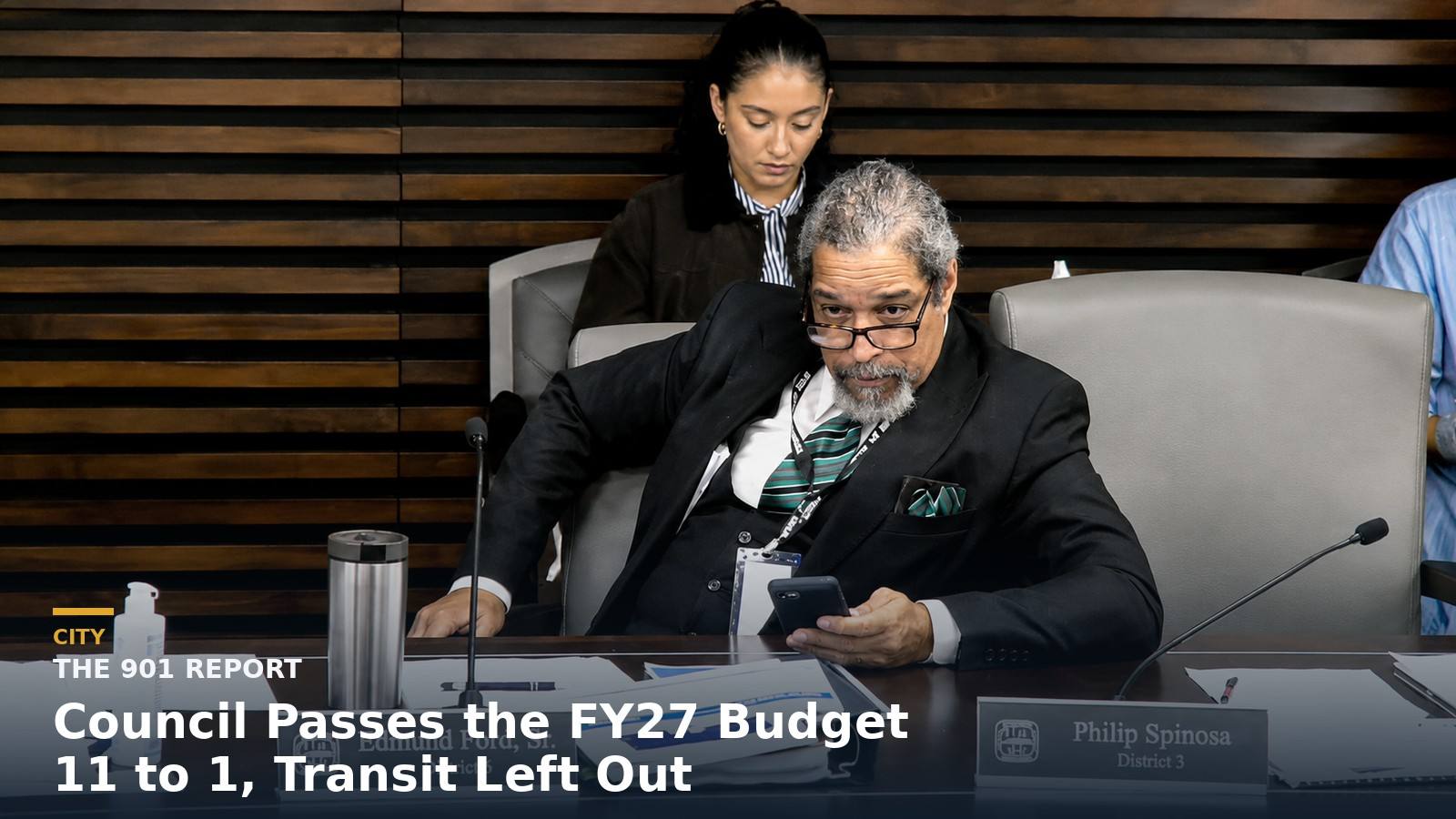 The Memphis City Hall council chamber during the FY2027 budget vote