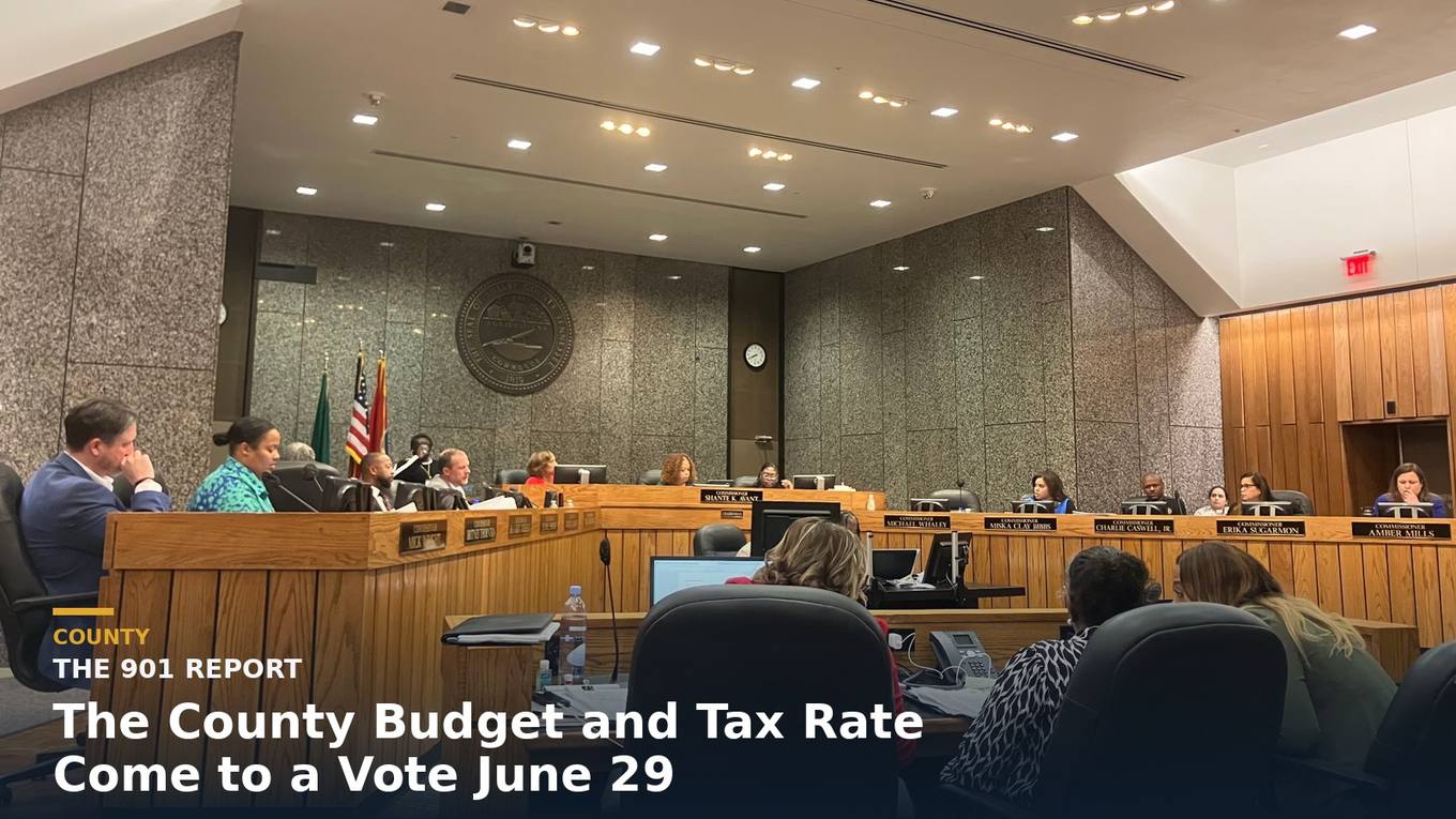 A Shelby County commission chamber during a budget and tax-rate session