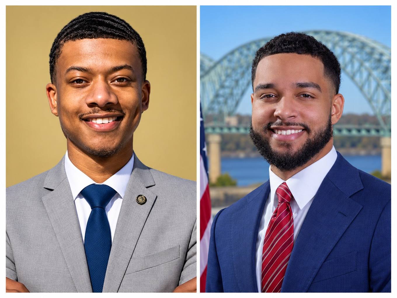 Portraits of Kyler Gilkey on the left and Matthew T. Szalaj on the right.