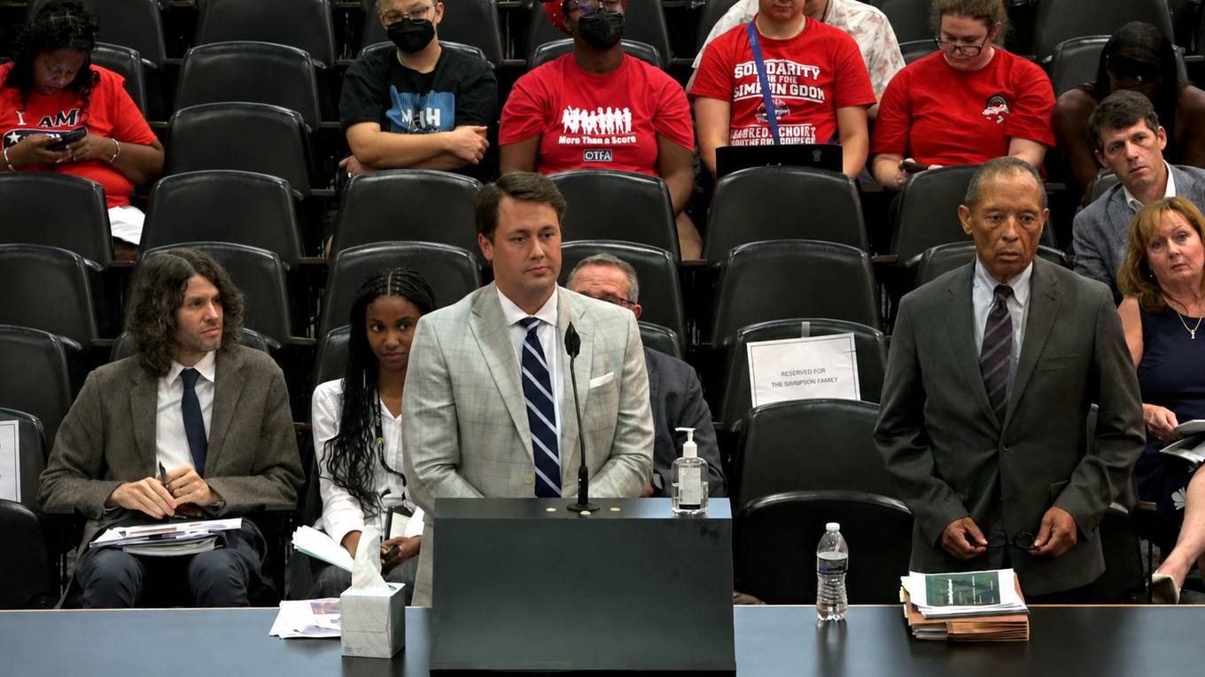 Developer Frank "Beau" Chambliss stands at the podium before the Shelby County Board of Commissioners during the August 24, 2026 meeting.