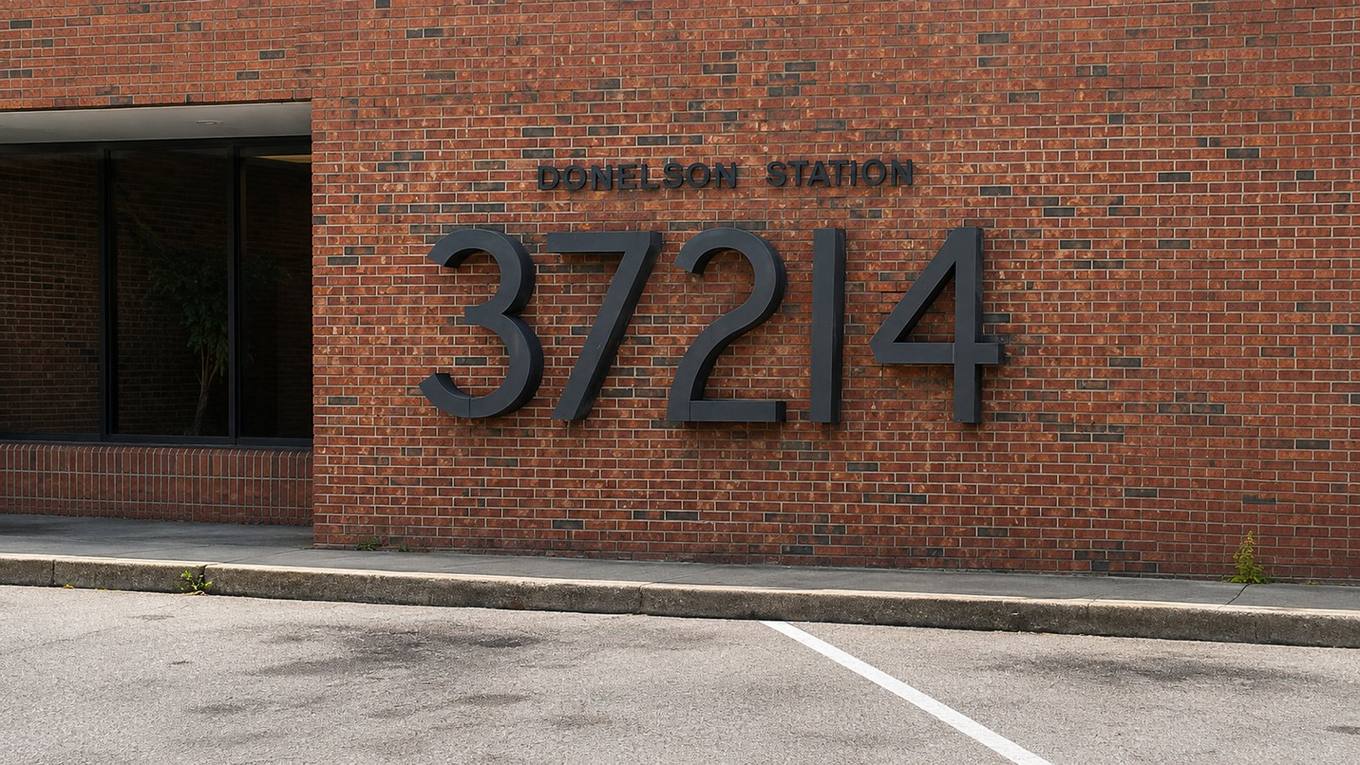 A brick office building in the Donelson area of Nashville, Tennessee.