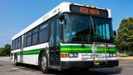 A Memphis Area Transit Authority bus travels its route along a Memphis roadway.