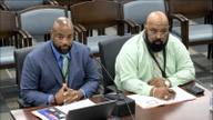 Memphis Parks Director Justice Bolden at the Memphis City Council dais during a $3.1 million appropriation for Jesse Turner Park improvements