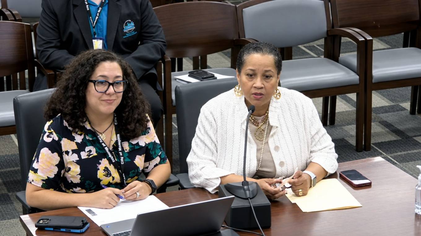 Memphis Chief Human Resources Officer Fonda Fouche addresses the Memphis City Council during an Aug. 18, 2026 committee meeting as the administration presents a pension amendment extending enhanced benefits to 911 dispatchers, fire alarm operators and paramedics.
