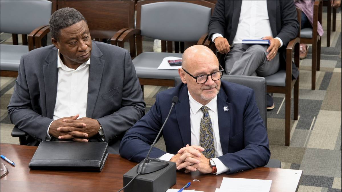 Memphis Chief Financial Officer Art Davis at the Memphis City Council dais during the August 18, 2026 Public Works, Solid Waste and General Services Committee discussion of the sanitary sewer fund's cash position and credit downgrade