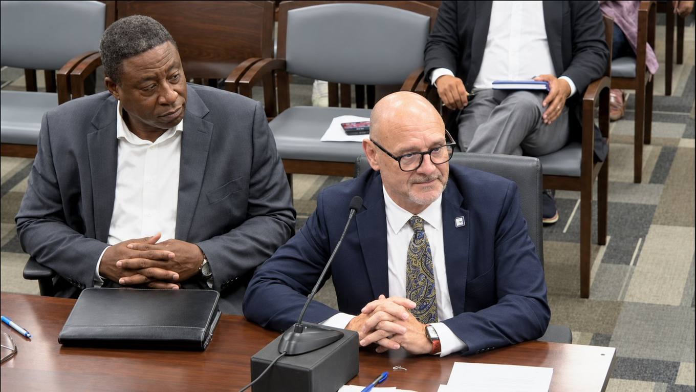 Memphis Chief Financial Officer Art Davis at the Memphis City Council dais during the August 18, 2026 Public Works, Solid Waste and General Services Committee discussion of the sanitary sewer fund's cash position and credit downgrade