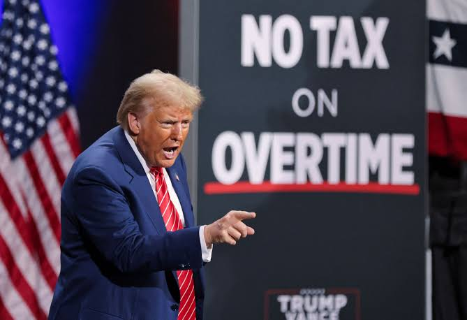 Trump proposes ending federal income tax on overtime, tips