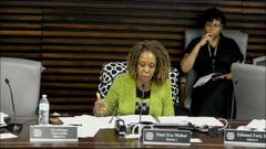 Memphis City Councilwoman Pearl Eva Walker, District 3, requests an update on MLGW's community application center during a council committee meeting.