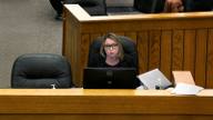 Shelby County Attorney Marlinee Clark Iverson seated at the dais during the August 24, 2026 Shelby County Commission meeting.