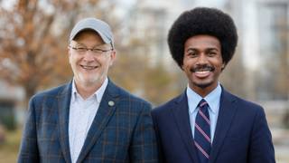 State Senator Brent Taylor and State Representative Justin J. Pearson, the Republican and Democratic nominees for Tennessee's 9th Congressional District, photographed outdoors.
