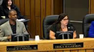 Commissioner Charlie A. Caswell Jr. and Commissioner Erika Sugarmon seated at the Shelby County Commission dais during the Aug. 24, 2026 meeting