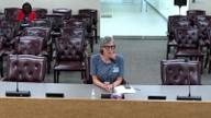 Dana Wilson, then-Deputy Chief of Staff to Shelby County Mayor Lee Harris, addresses commissioners during discussion of an ordinance establishing limits on the solitary confinement of juveniles in county custody.