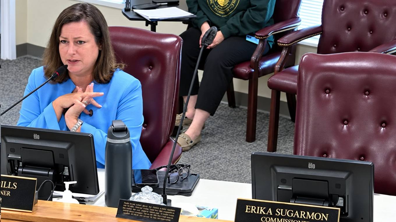 Commissioner Erika Sugarmon speaks during a Shelby County Commission meeting as the body considers a $51,429 community enhancement grant for a Sheriff's Office mounted-unit pickup truck.